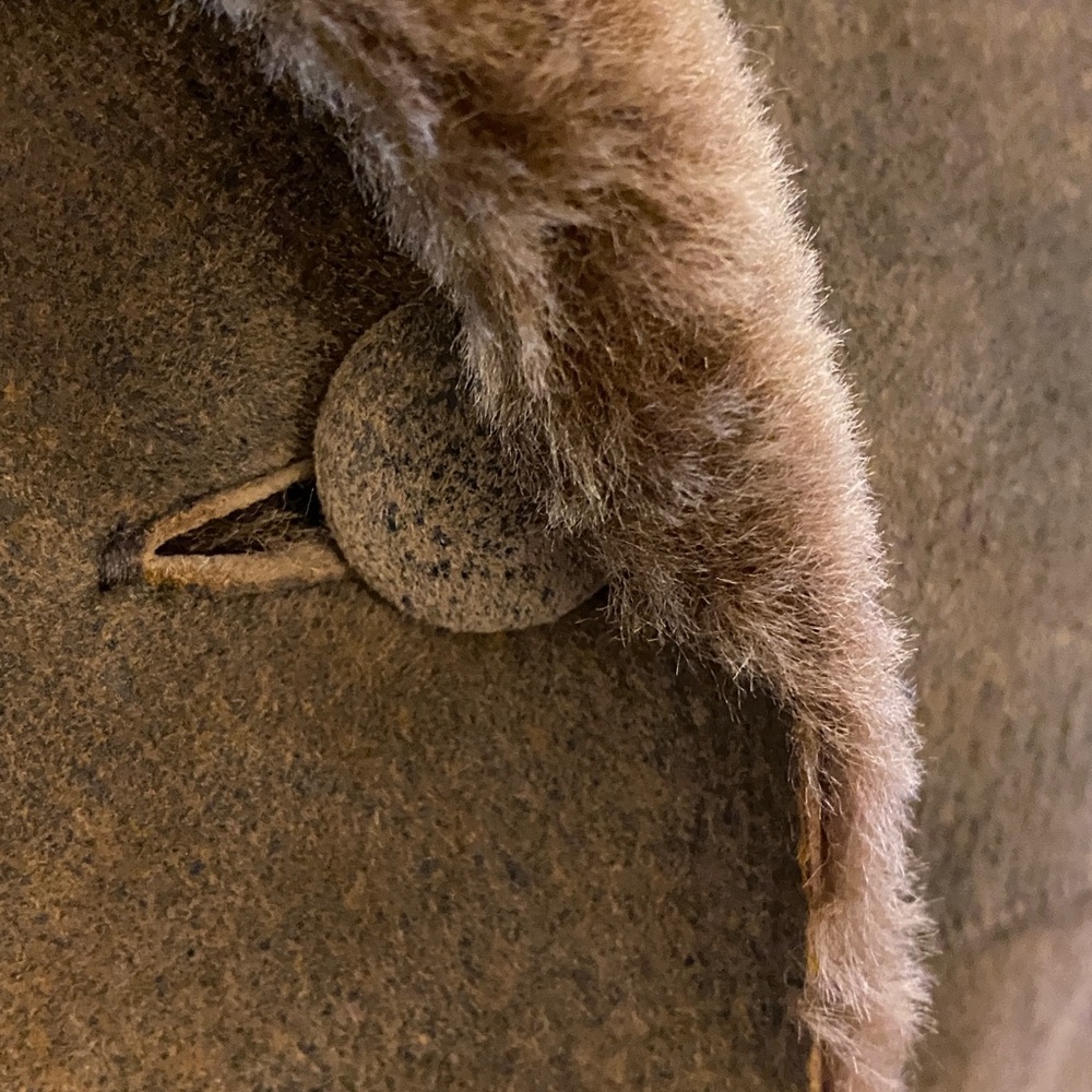 Brown shearling coat, no label, size XXS - Picture 4 of 5